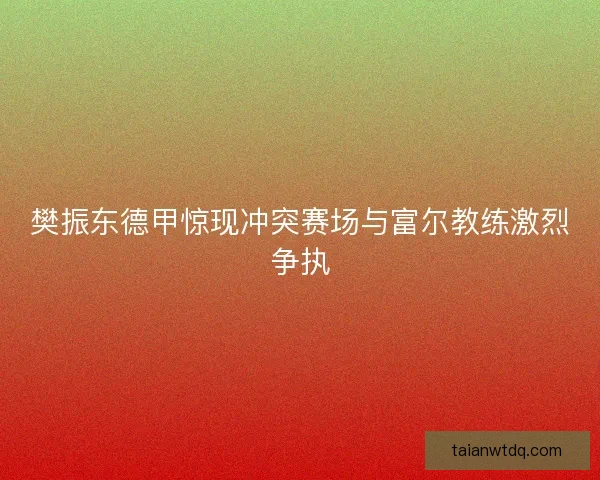 樊振东德甲惊现冲突赛场与富尔教练激烈争执 樊振东德甲惊现冲突赛场与富尔教练激烈争执