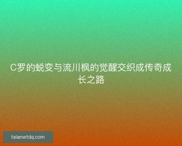 C罗的蜕变与流川枫的觉醒交织成传奇成长之路