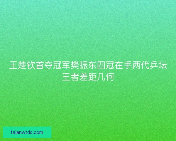 王楚钦首夺冠军樊振东四冠在手两代乒坛王者差距几何